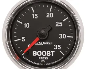 AutoMeter GAUGE; BOOST; 2 1/16in.; 35PSI; MECHANICAL; GS
