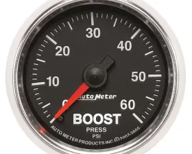 AutoMeter GAUGE; BOOST; 2 1/16in.; 60PSI; MECHANICAL; GS