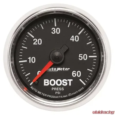 AutoMeter GAUGE; BOOST; 2 1/16in.; 60PSI; MECHANICAL; GS - 3805