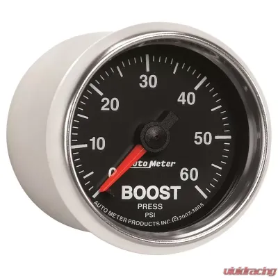 AutoMeter GAUGE; BOOST; 2 1/16in.; 60PSI; MECHANICAL; GS - 3805