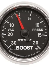 AutoMeter GAUGE; VAC/BOOST; 2 1/16in.; 30INHG-20PSI; MECHANICAL; GS                                     - 3807 - Image 6