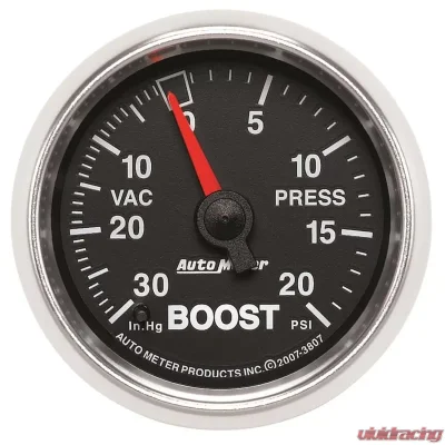 AutoMeter GAUGE; VAC/BOOST; 2 1/16in.; 30INHG-20PSI; MECHANICAL; GS - 3807