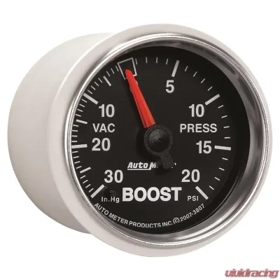 AutoMeter GAUGE; VAC/BOOST; 2 1/16in.; 30INHG-20PSI; MECHANICAL; GS - 3807