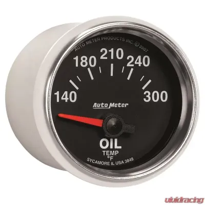 AutoMeter GAUGE; OIL TEMP; 2 1/16in.; 140-300deg.F; ELECTRIC; GS - 3848