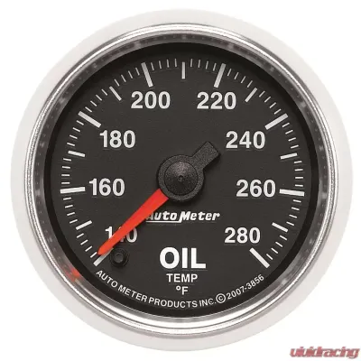 AutoMeter GAUGE; OIL TEMP; 2 1/16in.; 140-280deg.F; DIGITAL STEPPER MOTOR; GS - 3856
