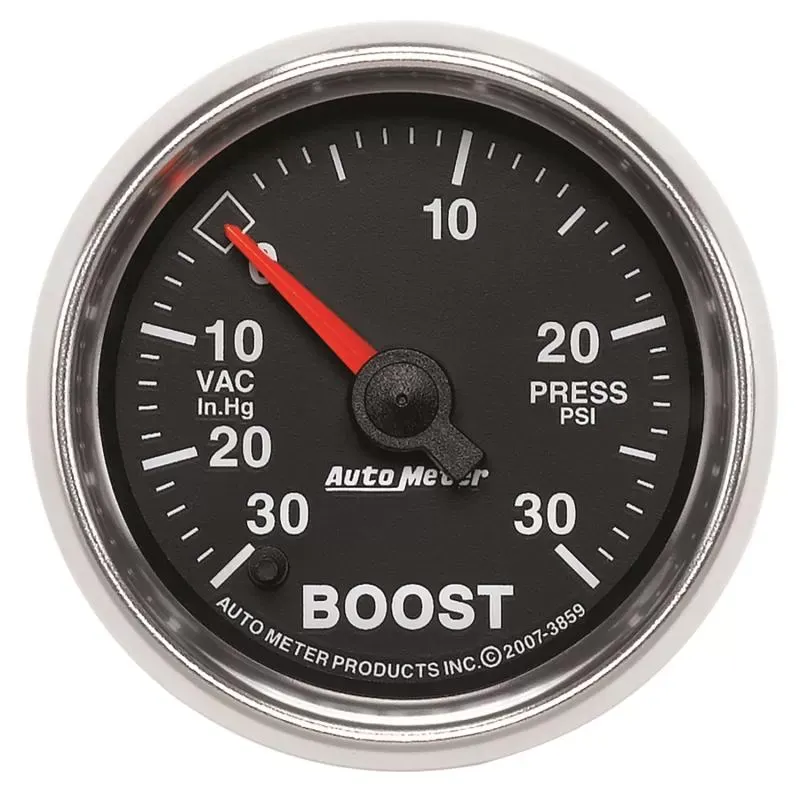 AutoMeter GAUGE; VAC/BOOST; 2 1/16in.; 30INHG-30PSI; DIGITAL STEPPER MOTOR; GS - 3859
