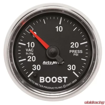 AutoMeter GAUGE; VAC/BOOST; 2 1/16in.; 30INHG-30PSI; DIGITAL STEPPER MOTOR; GS - 3859