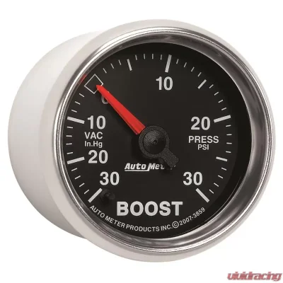 AutoMeter GAUGE; VAC/BOOST; 2 1/16in.; 30INHG-30PSI; DIGITAL STEPPER MOTOR; GS - 3859