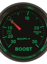 AutoMeter GAUGE; VAC/BOOST; 2 1/16in.; 30INHG-30PSI; DIGITAL STEPPER MOTOR; GS                                     - 3859 - Image 4