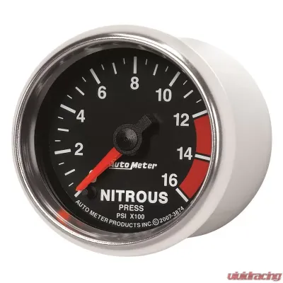 AutoMeter GAUGE; NITROUS PRESSURE; 2 1/16in.; 1600PSI; DIGITAL STEPPER MOTOR; GS - 3874
