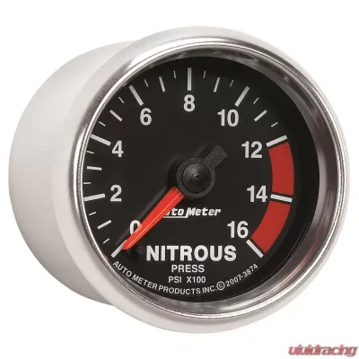 AutoMeter GAUGE; NITROUS PRESSURE; 2 1/16in.; 1600PSI; DIGITAL STEPPER MOTOR; GS - 3874