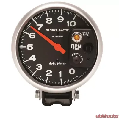 AutoMeter GAUGE; TACHOMETER; 5in.; 10K RPM; PEDESTAL W/INT. SHIFT-LITE; SPORT-COMP - 3903