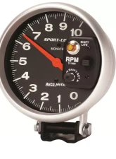 AutoMeter GAUGE; TACHOMETER; 5in.; 10K RPM; PEDESTAL W/INT. SHIFT-LITE; SPORT-COMP                                     - 3903 - Image 3