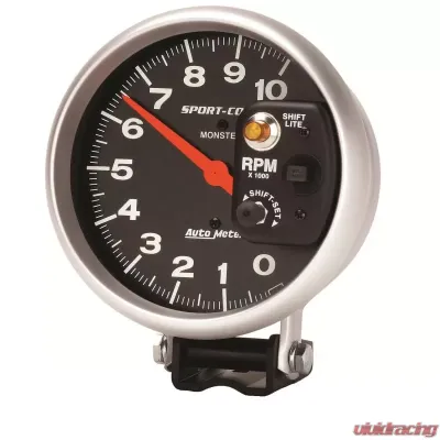 AutoMeter GAUGE; TACHOMETER; 5in.; 10K RPM; PEDESTAL W/INT. SHIFT-LITE; SPORT-COMP - 3903