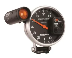 AutoMeter GAUGE; TACHOMETER; 5in.; 8K RPM; PEDESTAL W/EXT. SHIFT-LITE; SPORT-COMP