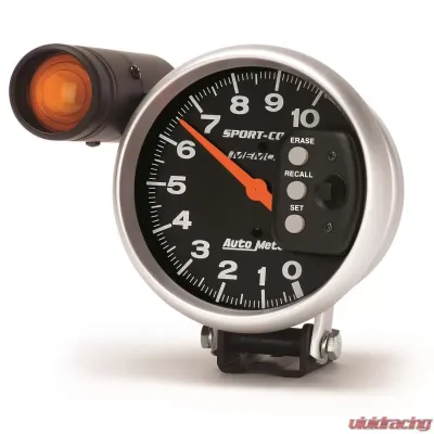 AutoMeter GAUGE; TACH; 5in.; 10K RPM; PEDESTAL W/EXT. SHIFT-LITE/MEMORY; SPORT-COMP - 3906