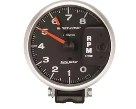 AutoMeter GAUGE; TACHOMETER; 5in.; 8K RPM; PEDESTAL W/RED LINE; SPORT-COMP