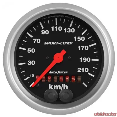 AutoMeter GAUGE; SPEEDOMETER; 3 3/8in.; 225KM/H; GPS; SPORT-COMP - 3982-M