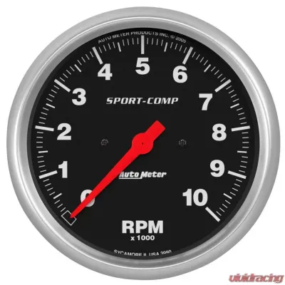 AutoMeter GAUGE; TACHOMETER; 5in.; 10K RPM; IN-DASH; SPORT-COMP - 3990