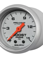 AutoMeter GAUGE; BOOST; 2 1/16in.; 15PSI; MECHANICAL; ULTRA-LITE                                     - 4302 - Image 2