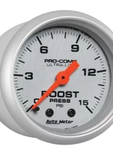 AutoMeter GAUGE; BOOST; 2 1/16in.; 15PSI; MECHANICAL; ULTRA-LITE                                     - 4302 - Image 3