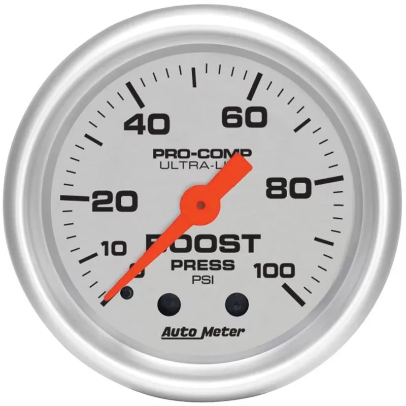 AutoMeter GAUGE; BOOST; 2 1/16in.; 100PSI; MECHANICAL; ULTRA-LITE - 4306