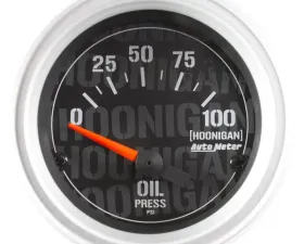 AutoMeter GAUGE; OIL PRESSURE; 2 1/16in.; 100PSI; ELECTRIC; HOONIGAN