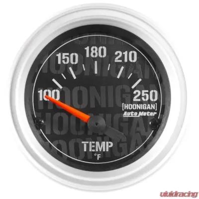 AutoMeter GAUGE; WATER TEMP; 2 1/16in.; 100-250deg.F; ELECTRIC; HOONIGAN - 4337-09000