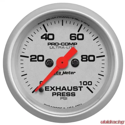 AutoMeter GAUGE; EXHAUST PRESS; 2 1/16in.; 100PSI; DIGITAL STEPPER MOTOR; ULTRA-LITE - 4394
