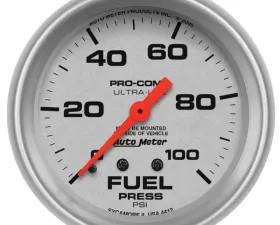 AutoMeter GAUGE; FUEL PRESSURE; 2 5/8in.; 100PSI; MECHANICAL; ULTRA-LITE