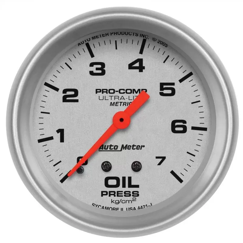 AutoMeter GAUGE; OIL PRESSURE; 2 5/8in.; 7.0KG/CM2; MECHANICAL; ULTRA-LITE - 4421-J