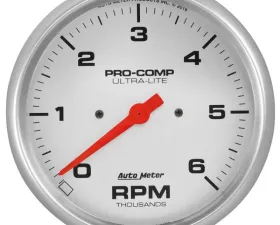 AutoMeter GAUGE; TACHOMETER; 5in.; 6K RPM; IN-DASH; ULTRA-LITE