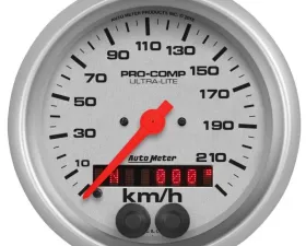 AutoMeter GAUGE; SPEEDOMETER; 3 3/8in.; 225KM/H; GPS; ULTRA-LITE