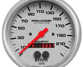 AutoMeter GAUGE; SPEEDOMETER; 5in.; 225KM/H; GPS; ULTRA-LITE