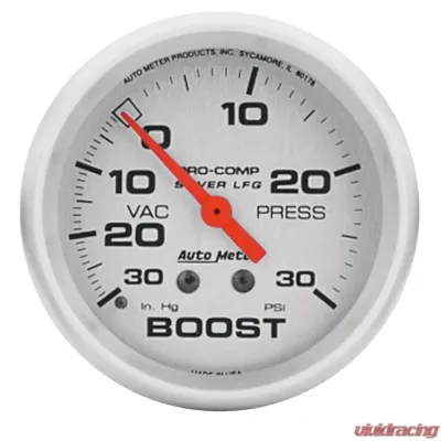 AutoMeter GAUGE; VAC/BOOST; 2 5/8in.; 30INHG-30PSI; LIQUID FILLED MECH; ULTRA-LITE - 4603