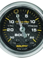 AutoMeter GAUGE; VAC/BOOST; 2 1/16in.; 30INHG-20PSI; MECHANICAL; CARBON FIBER                                     - 4701 - Image 3