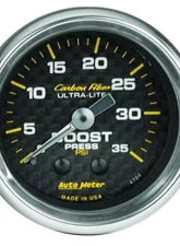 AutoMeter GAUGE; BOOST; 2 1/16in.; 35PSI; MECHANICAL; CARBON FIBER                                     - 4704 - Image 2