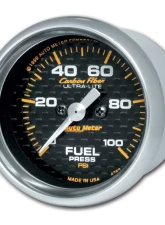 AutoMeter GAUGE; FUEL PRESSURE; 2 1/16in.; 100PSI; DIGITAL STEPPER MOTOR; CARBON FIBER                                     - 4763 - Image 4