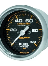 AutoMeter GAUGE; FUEL PRESSURE; 2 1/16in.; 100PSI; DIGITAL STEPPER MOTOR; CARBON FIBER                                     - 4763 - Image 3