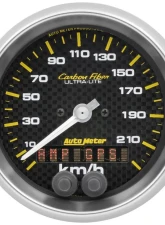 AutoMeter GAUGE; SPEEDOMETER; 3 3/8in.; 225KM/H; GPS; CARBON FIBER                                     - 4780-M - Image 2