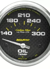 AutoMeter GAUGE; OIL TEMP; 2 5/8in.; 140-300deg.F; ELECTRIC; CARBON FIBER                                     - 4848 - Image 2