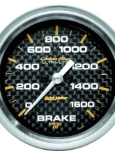 AutoMeter GAUGE; BRAKE PRESSURE; 2 5/8in.; 1600PSI; DIGITAL STEPPER MOTOR; CARBON FIBER                                     - 4867 - Image 3