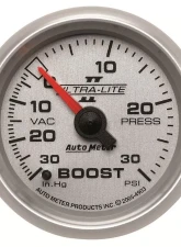 AutoMeter GAUGE; VAC/BOOST; 2 1/16in.; 30INHG-30PSI; MECHANICAL; ULTRA-LITE II                                     - 4903 - Image 3