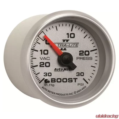 AutoMeter GAUGE; VAC/BOOST; 2 1/16in.; 30INHG-30PSI; MECHANICAL; ULTRA-LITE II - 4903