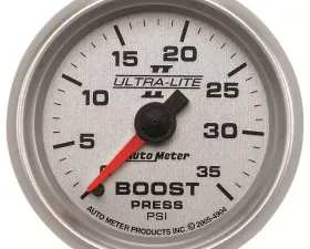 AutoMeter GAUGE; BOOST; 2 1/16in.; 35PSI; MECHANICAL; ULTRA-LITE II