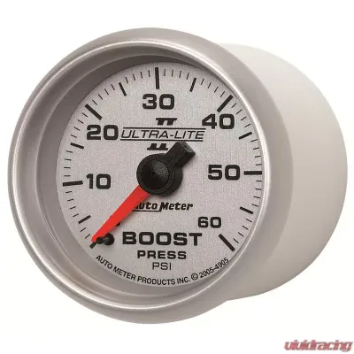 AutoMeter GAUGE; BOOST; 2 1/16in.; 60PSI; MECHANICAL; ULTRA-LITE II - 4905