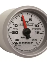 AutoMeter GAUGE; VAC/BOOST; 2 1/16in.; 30INHG-20PSI; MECHANICAL; ULTRA-LITE II                                     - 4907 - Image 3