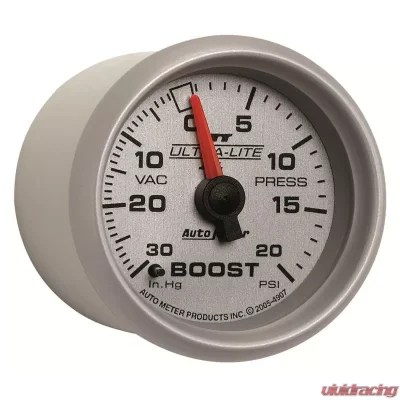 AutoMeter GAUGE; VAC/BOOST; 2 1/16in.; 30INHG-20PSI; MECHANICAL; ULTRA-LITE II - 4907