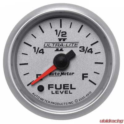 AutoMeter GAUGE; FUEL LEVEL; 2 1/16in.; 0-280O PROGRAMMABLE; ULTRA-LITE II - 4910