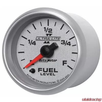 AutoMeter GAUGE; FUEL LEVEL; 2 1/16in.; 0-280O PROGRAMMABLE; ULTRA-LITE II - 4910